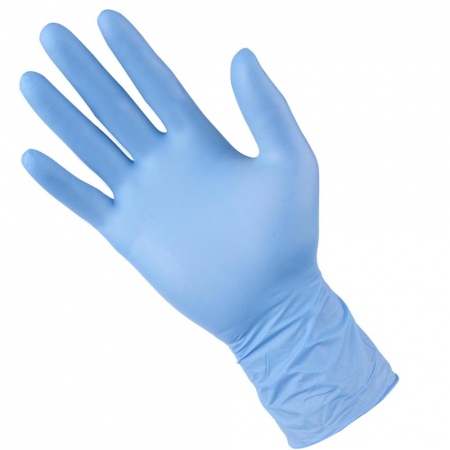 Large Disposable Blue Vinyl Gloves (1 X 100)